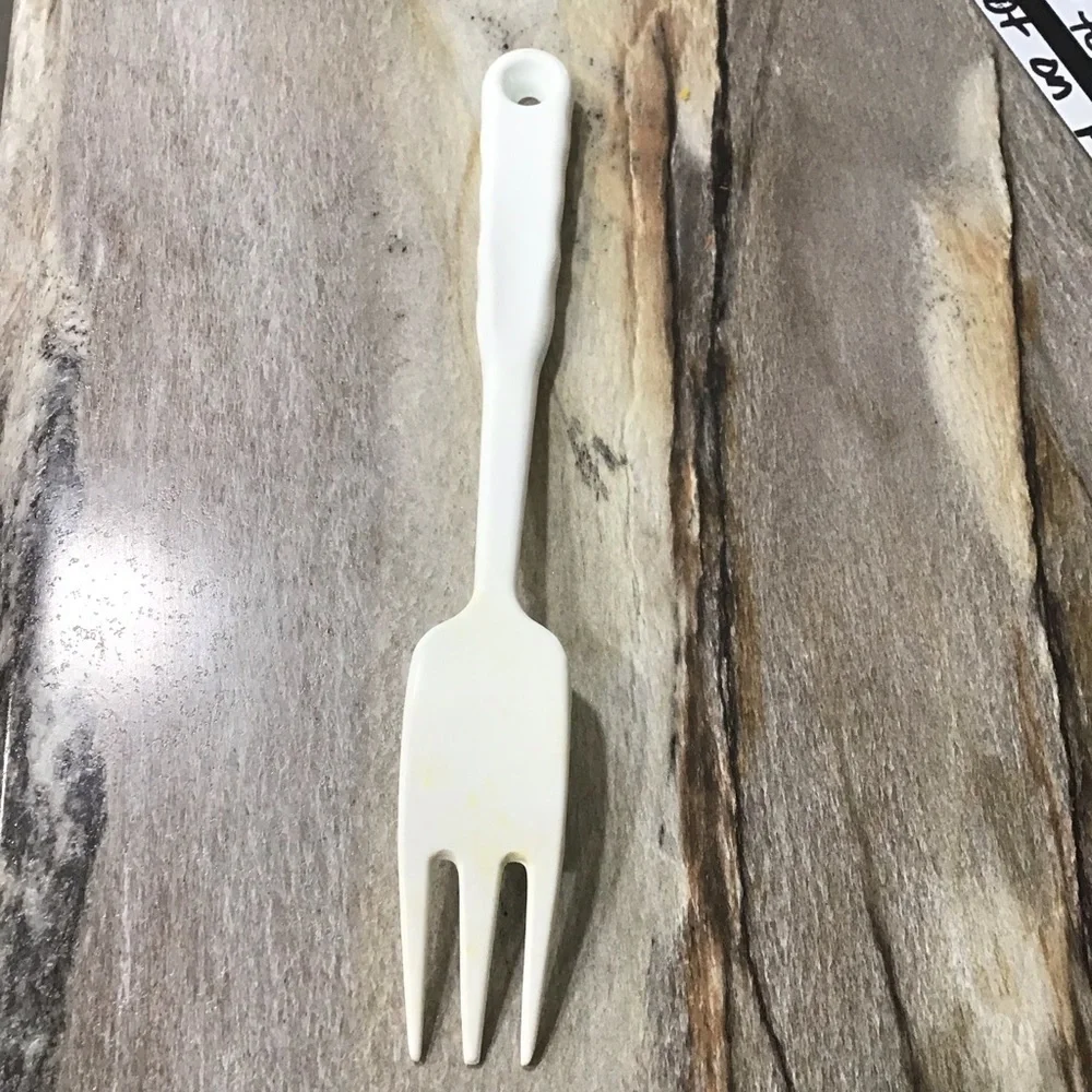 Vintage Melamine Serving Fork Fruit Handle 13” Long Kitchen Utensil #9187